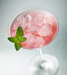 Image showing iced pink cocktail