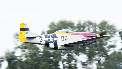 Image showing LEEUWARDEN, THE NETHERLANDS - JUNE 10: P51 Mustang displaying at