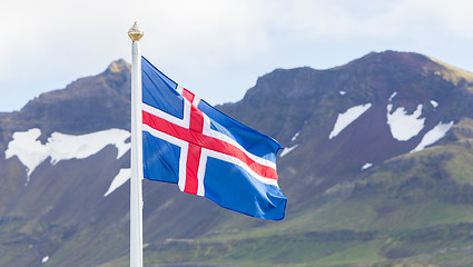 Image showing Iceland flag - flag of Iceland