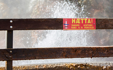 Image showing Danger - boiling watter sign