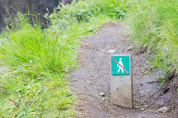 Image showing Forbidden to walk over here - Iceland