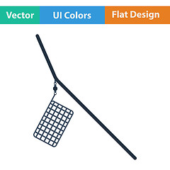 Image showing Flat design icon of  fishing feeder net