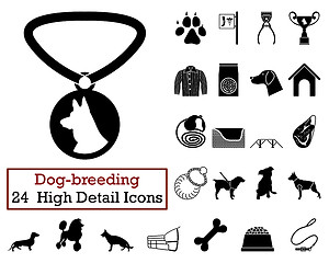 Image showing Set of 24 Dog-breeding