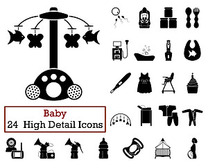 Image showing Set of 24 Baby Icons