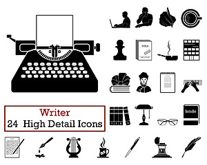 Image showing Set of 24 Writer Icons