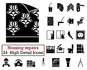 Image showing Set of 24 Housing repairs Icons