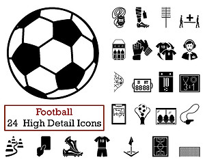 Image showing Set of 24 Football Icons