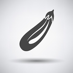 Image showing Eggplant  icon on gray background 