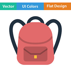 Image showing Flat design icon of School rucksack