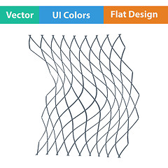 Image showing Flat design icon of Fishing net 