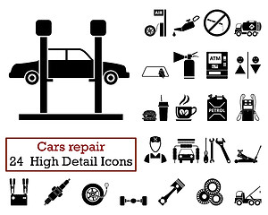 Image showing Set of 24 Car repair Icons