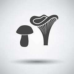 Image showing Mushroom  icon on gray background