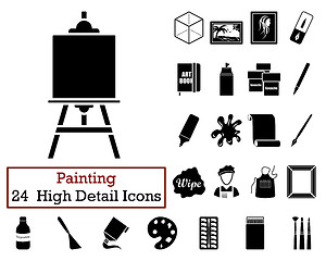 Image showing Set of 24  Artist Icons