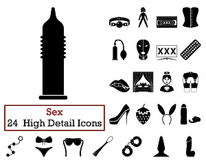 Image showing Set of 24 Sex Icons 