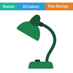 Image showing Flat design icon of Lamp