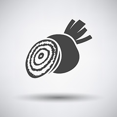 Image showing Beetroot  icon on gray background