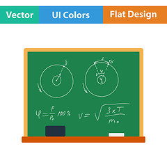 Image showing Flat design icon of Classroom blackboard