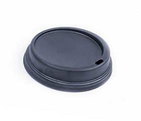 Image showing coffee lid isolate inside place with text