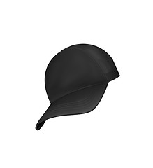 Image showing black cap with clipping path