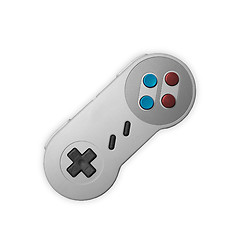 Image showing gray game controller isolated