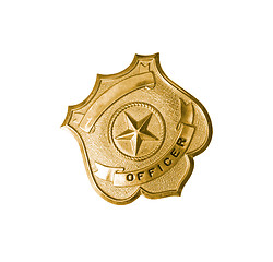 Image showing police golden badge