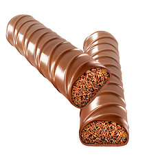 Image showing Chocolate bars isolated on white