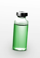 Image showing Single small bottle with drug isolated over white background