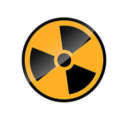 Image showing Radioactive round sign isolated on white