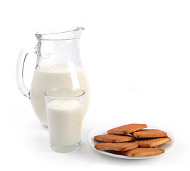 Image showing Milk and Cookies isolated