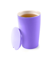 Image showing tea in thermos mug