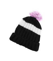 Image showing black woolen winter hat