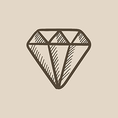 Image showing Diamond sketch icon.