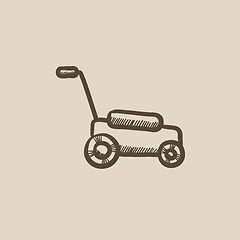 Image showing Lawnmover sketch icon.