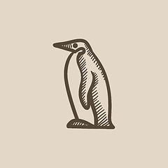 Image showing Penguin sketch icon.