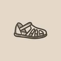 Image showing Sandal sketch icon.