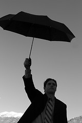Image showing Businessman Umbrella