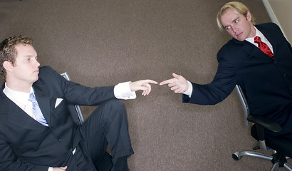 Image showing Businessmen connect