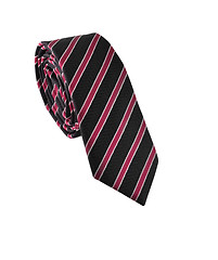 Image showing Fashionable striped necktie on a white background