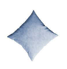 Image showing blue pillow isolated on the white