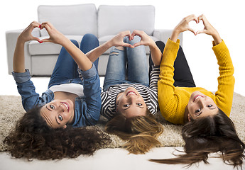 Image showing Teen girls at home