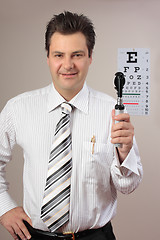 Image showing Eye test, eye doctor ophthalmologist