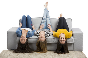 Image showing Teen girls at home