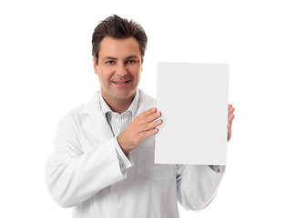 Image showing Doctor holding information or form