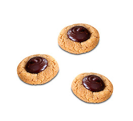 Image showing cookies with chocolate cream