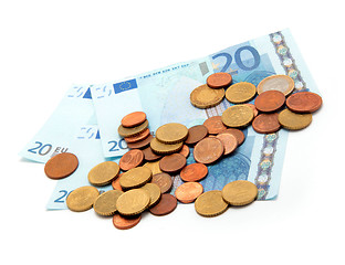 Image showing coins and euro