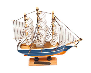 Image showing toy ship isolated on a white