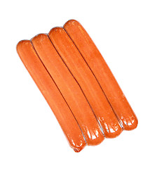 Image showing Sausages isolated on a white background
