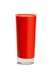 Image showing tomato juice in glass isolated