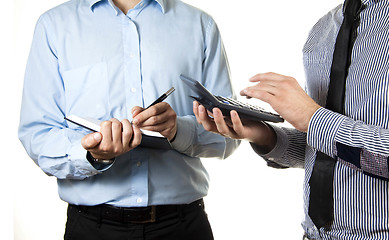 Image showing Businessman having discussion