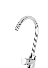 Image showing Modern stainless steel tap
